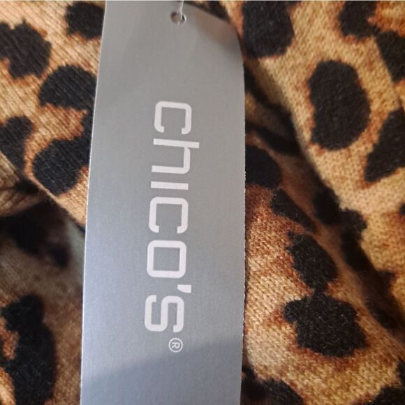 NWT CHICO’S Mountain Lynx V Neck Tunic Pullover Sweater Sz OP Cashmere b… - Picture 4 of 7